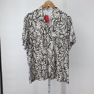 Black and White Casual Button Down Shirt